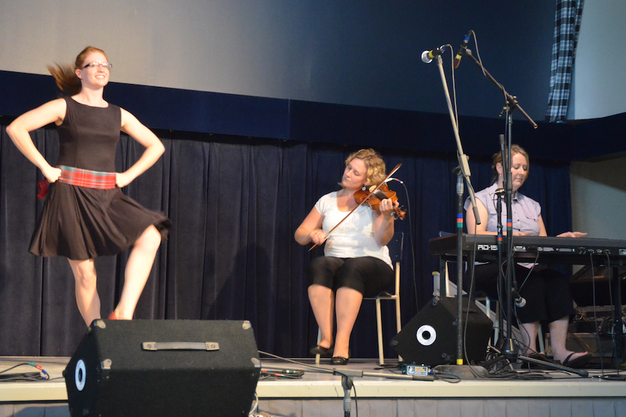 Breagh MacInnis Highland dancing to the music of Leanne Aucoin on fiddle and Susan MacLean on keyboards