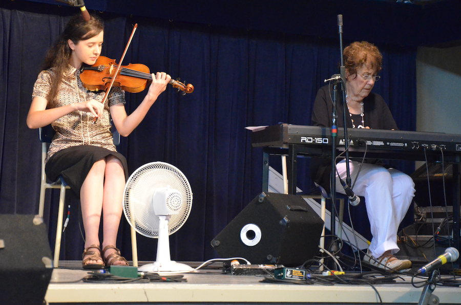 Claudine Broussard on fiddle accompanied by Janet Cameron on keyboards