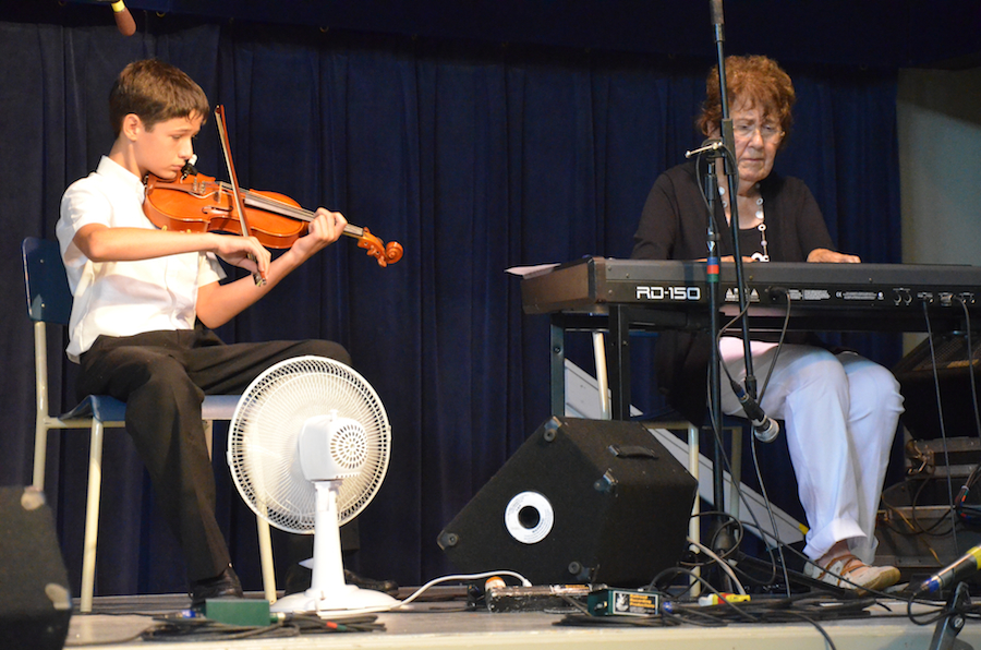 Olivier Broussard on fiddle accompanied by Janet Cameron on keyboards