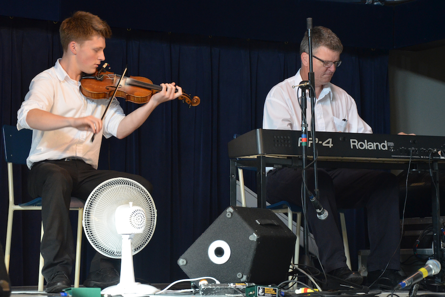 Douglas Cameron on fiddle accompanied by Lawrence Cameron on keyboards