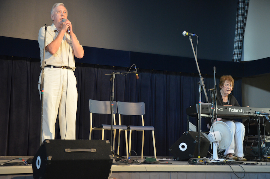 Fred MacEachern singing accompanied by Janet Cameron on keyboards