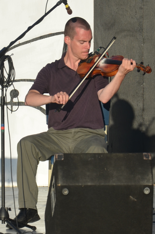 Mike Hall on fiddle
