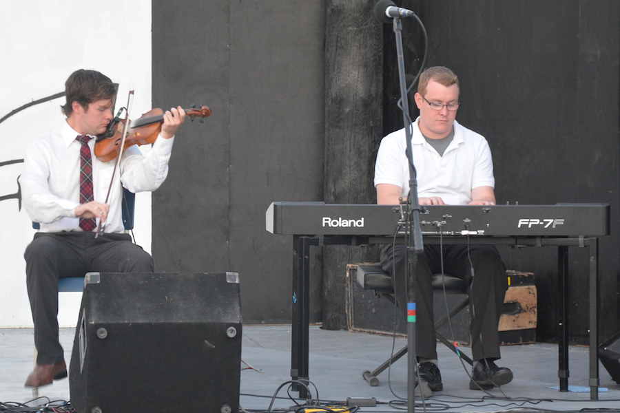 Kyle MacDonald on fiddle accompanied by Colin MacDonald on keyboard