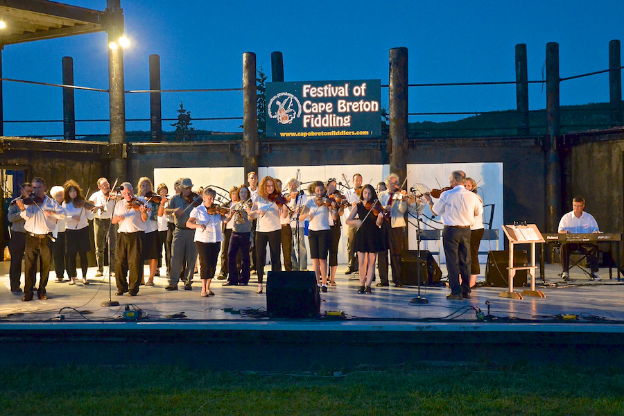 Cape Breton Fiddlers’ Association Final Group Number directed by Eddie Rogers and accompanied by Lawrence Cameron on keyboard