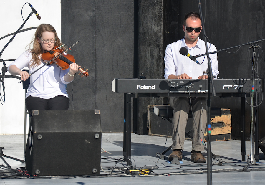 Mckayla MacNeil on fiddle accompanied by Kolten Macdonell on keyboard