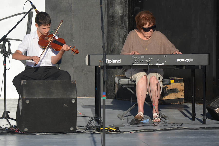 Olivier Broussard on fiddle accompanied by Janet Cameron on keyboard