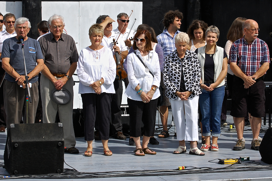 The Cape Breton Fiddlers’ Association Directors during the reading of the names of the deceased members