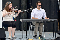 Kayla Marchand on fiddle accompanied by Kolten MacDonell on keyboard
