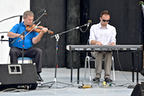 Rodney MacDonald on fiddle accompanied by Kolten MacDonell on keyboard