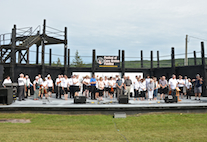 Cape Breton Fiddlers’ Association members during the tribute