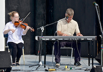 Mckayla MacNeil on fiddle accompanied by Lawrence Cameron on keyboard