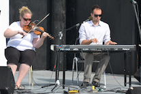 Dara MacDonald on fiddle accompanied by Kolten MacDonell on keyboard