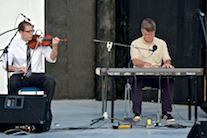 Edmund Hayden on fiddle accompanied by Lawrence Cameron on keyboard