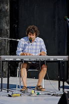 Gary Gallant singing and accompanying on keyboard