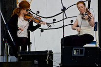 Margie and Dawn Beaton on fiddles