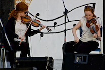 Margie and Dawn Beaton on fiddles