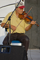 Roger Treat on fiddle