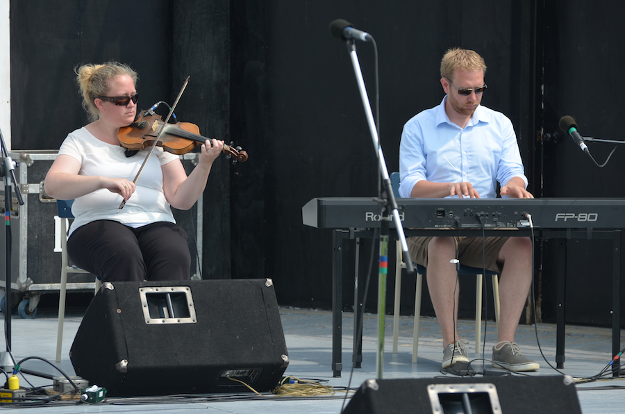 Dara Smith-MacDonald on fiddle accompanied by Adam Young on keyboard