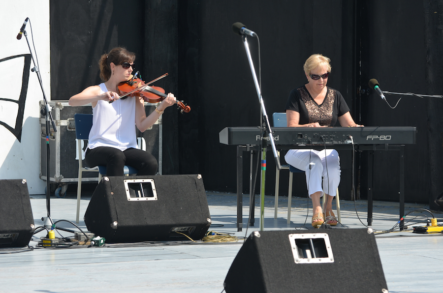Stephanie MacDonald on fiddle accompanied by Betty Lou Beaton on keyboard