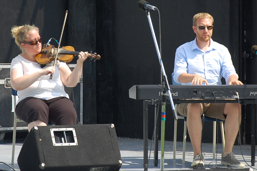 Dara Smith-MacDonald on fiddle accompanied by Adam Young on keyboard