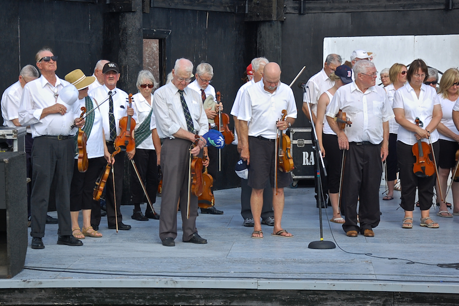 Cape Breton Fiddlers’ Association members during the prayer