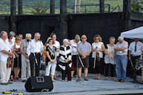 Cape Breton Fiddlers’ Association members during the prayer