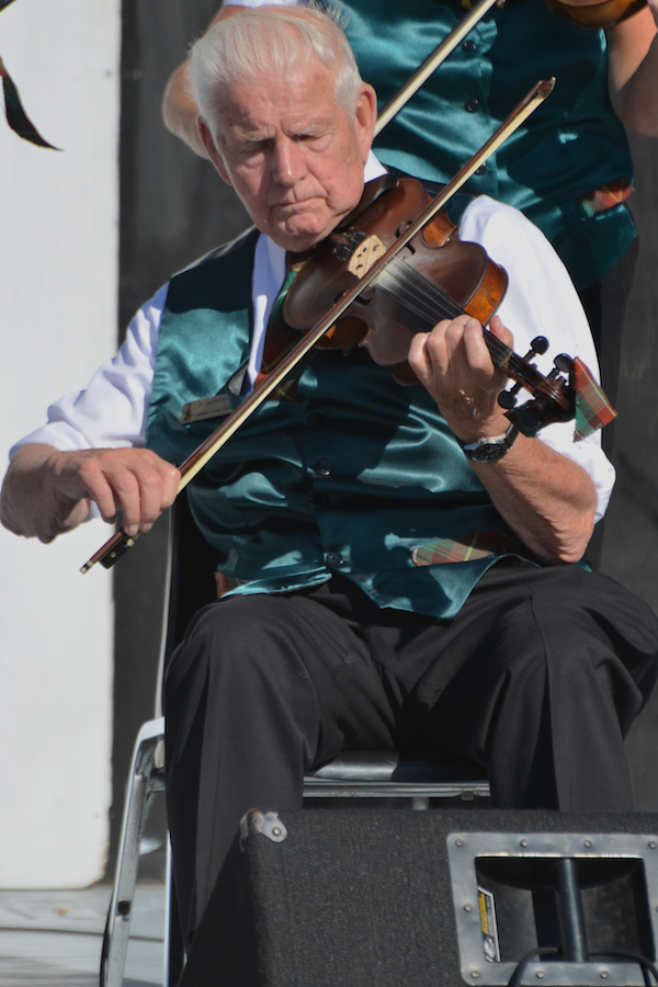 Fr Charlie Cheverie on fiddle