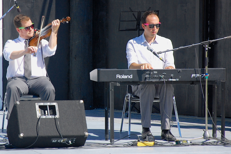 Kyle Kennedy MacDonald on fiddle accompanied by Kolten MacDonell on keyboard