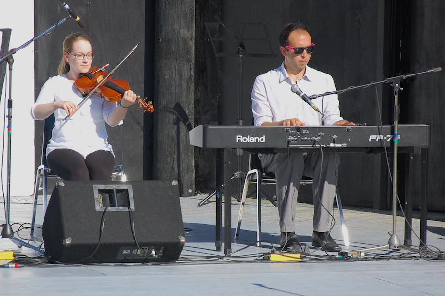 Mckayla MacNeil on fiddle accompanied by Kolten MacDonell on keyboard