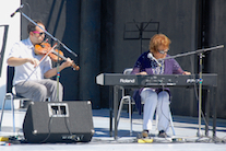 Kolten MacDonell on fiddle, accompanied by Janet Cameron on keyboard