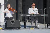 Mckayla MacNeil on fiddle accompanied by Kolten MacDonell on keyboard