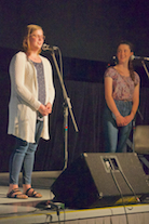 Ella and Abby Hartson singing a cappella