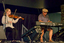 Mckayla MacNeil on fiddle, accompanied by Mario Colosimo on keyboard