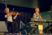 Dara Smith-MacDonald on fiddle, accompanied by Betty Lou Beaton on keyboard