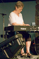Cathy Hawley on keyboard