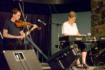 Joe MacMaster on fiddle, accompanied by Cathy Hawley  on keyboard