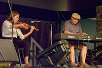 Shawnee Paul on fiddle, accompanied by Mario Colosimo on keyboard