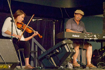 Shawnee Paul on fiddle, accompanied by Mario Colosimo on keyboard