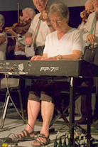 Cathy Hawley on keyboard