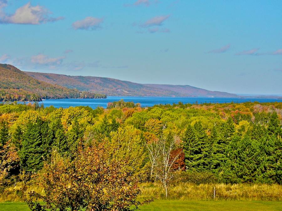 North Mountain and West Bay from the Marble Mountain Road