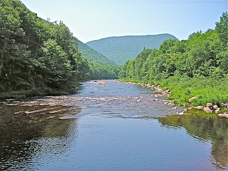 View downriver from the First Pool