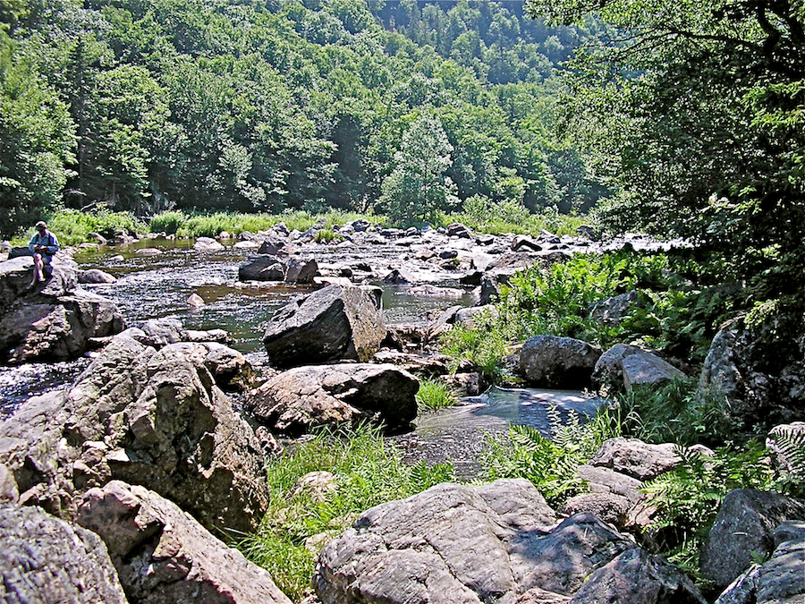 View downriver from the Second Pool