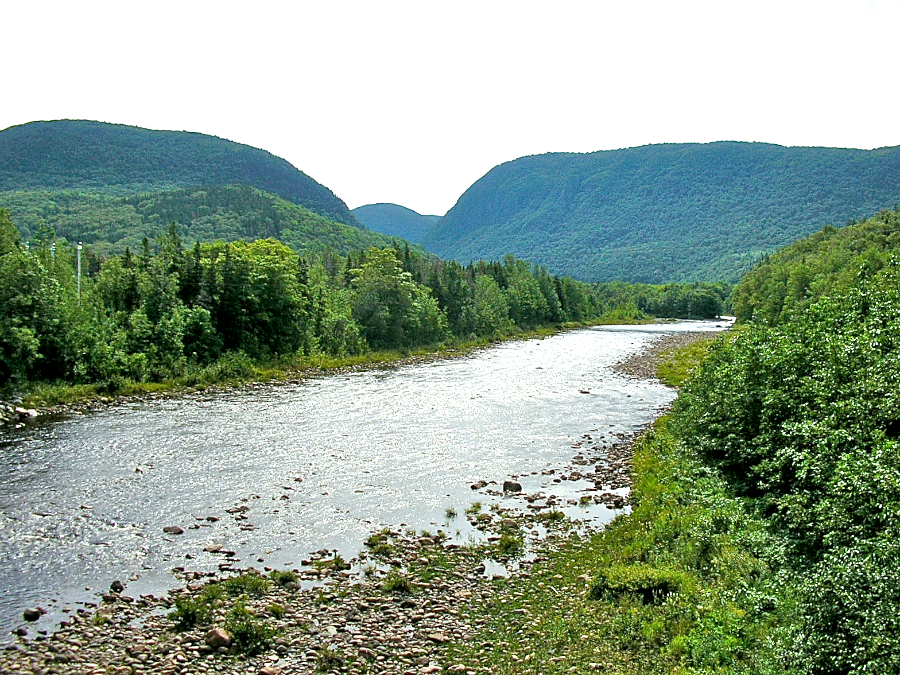The Chéticamp River from the Cabot Trail bridge