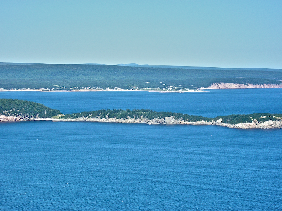 Mountains at Cape North in the far distance