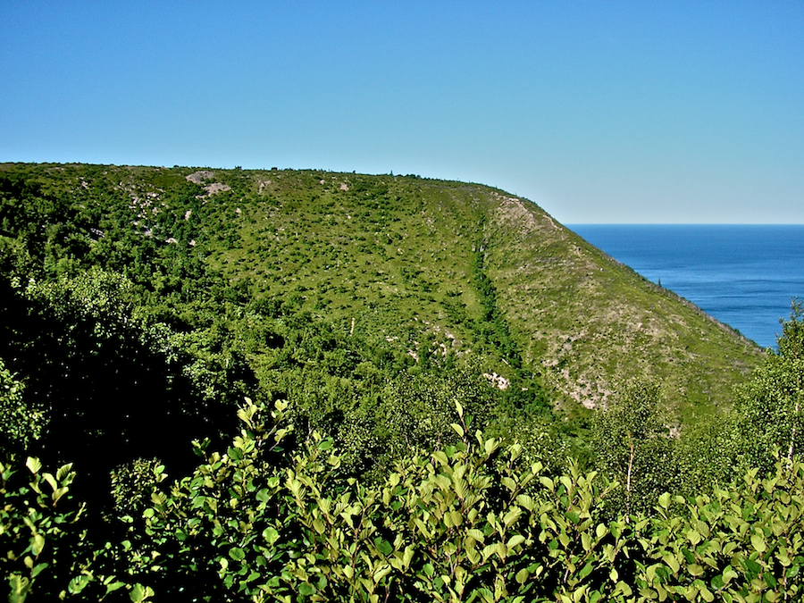 The Cape Smokey Provincial Park site seen from the Cabot Trail