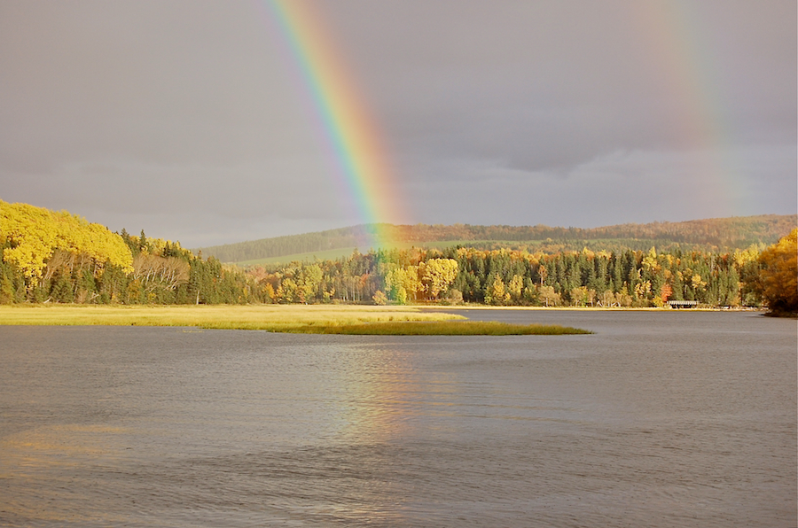 Double rainbow over the Mabou River