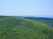 The Cape Mabou Highlands with St Georges Bay and the mainland beyond