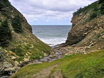 MacKinnons Brook enters the Gulf of St Lawrence