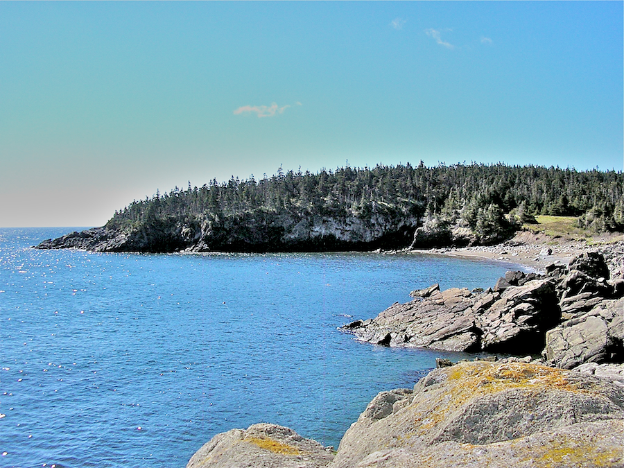 Cove west of the entrance to Big Lorraine Harbour
