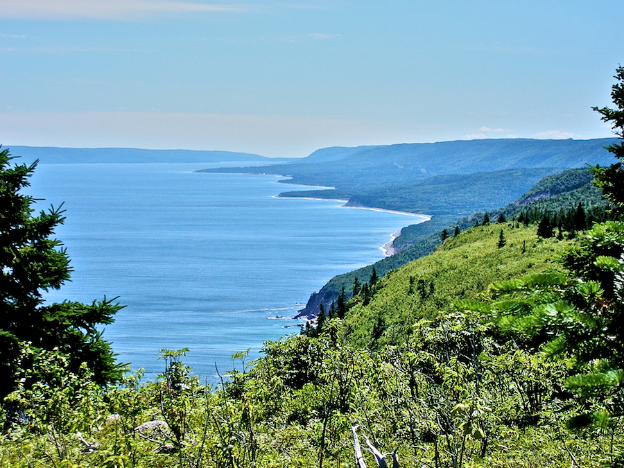 St Anns Bay from the fifth look-off on the Cape Smokey Trail